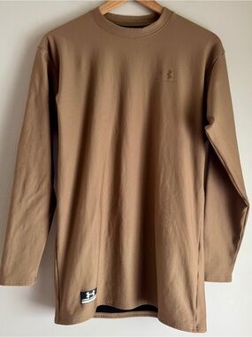 Under Armour Men's Tactical Compression Long Sleeve Shirt Tan Size XXL